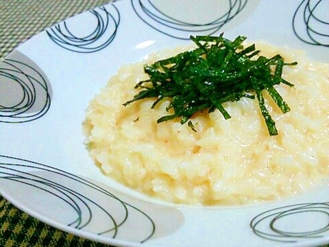 コンビニおにぎりリメイク☆明太チーズリゾット